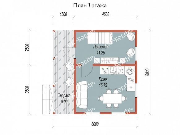 Сруб из бруса 6х6. фото