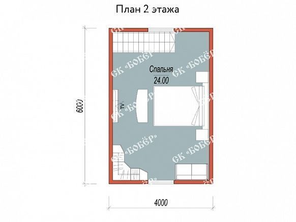 Дачный сруб из бруса 6х8. фото
